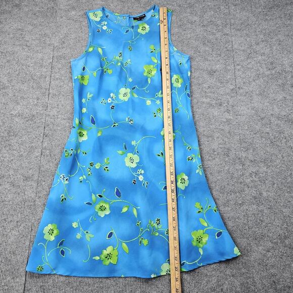 My Michelle Dress Womens 7/8 Blue Floral A-Line Shift Retro Mod 90s Colorful Y2K - Picture 4 of 6